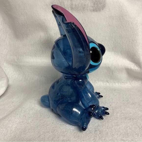 SOLD Lilo & STITCH Blue Clear Glitter Plastic Figure Disney Store Japan 9.5 in - Picture 4 of 13